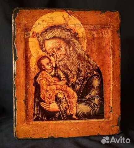 На память: Икона под старину "Святой Симеон Богоприимец"