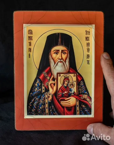 Икона деревянная "Святитель Нектарий Эгинский" в подарок