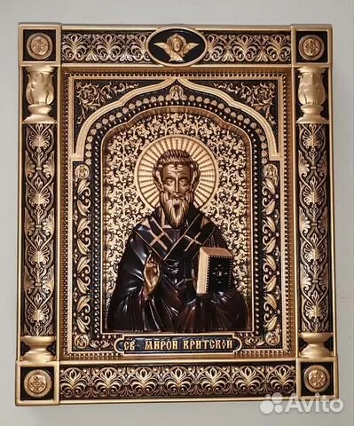 Икона резная Мирон Критский — красивый подарок