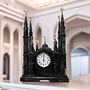 На память: Настольные часы «Мечеть» из змеевика — фотография 1