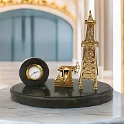 Часы с нефтяной вышкой и качалкой — необычный подарок — фотография 1