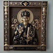 Резная Икона из дерева. Святой Николай Чудотворец — необычный подарок — фотография 10
