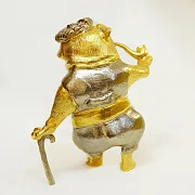 Статуэтка «Бульдог с тростью» с позолотой — необычный подарок — фотография 4