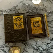 Набор «Ежедневник, паспорт, ручка» с фианитом — красивый подарок — фотография 1