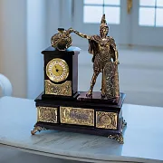 Ручная работа: Каминные часы «Цезарь» из долерита и яшмы — фотография 1