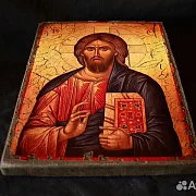 Икона "Христос Вседержитель" + подставка — красивый подарок — фотография 3