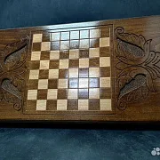 Резные деревянные нарды «Узор» — оригинальный подарок — фотография 8