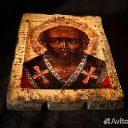 Икона: Святой Николай Чудотворец +подставка — оригинальный подарок — фотография 7