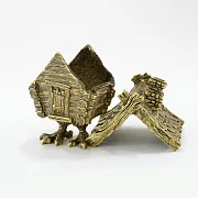 Бронзовая шкатулка «Избушка на курьих ножках» — оригинальный подарок — фотография 2