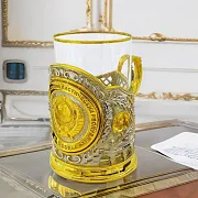 Бронзовый подстаканник «USSR» — оригинальный подарок — фотография 1