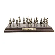 Диорама «Русские драгуны 1812 г.» из бронзы и ясеня, 1:72 — красивый подарок — фотография 8