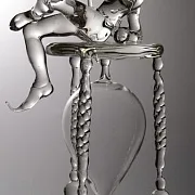 Скульптура «Dolce Vita» из стекла — коллекция «Шуты» — красивый подарок — фотография 3