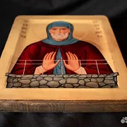 Икона деревянная "Святой Симеон Столпник" — необычный подарок — фотография 5