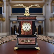 Ручная работа: Часы «Орёл» с яшмой и долеритом, 160×75×275 мм — фотография 1
