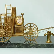 На память: Миниатюра «Паровой пожарный насос» на змеевике — фотография 2