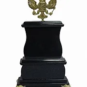 Подарочные сувенирные настольные часы «Герб» из амазонита и долерита — фотография 2