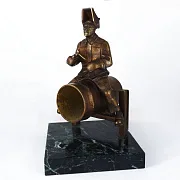 Бронзовая композиция «Сварщик» на змеевике — красивый подарок — фотография 3