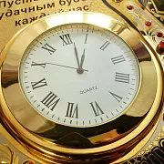 Часы из змеевика с подковой «На удачу» — оригинальный подарок — фотография 2
