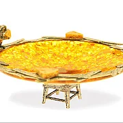 Декоративная тарелка из янтаря — красивый подарок — фотография 2