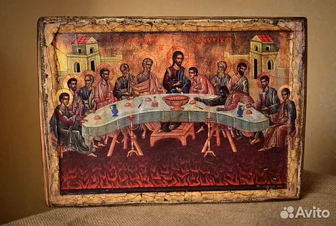Икона деревянная " Тайная вечеря" — необычный подарок